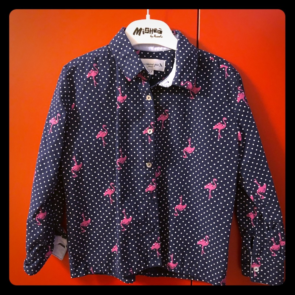 Bleu commes Gris Paris boys button down shirt